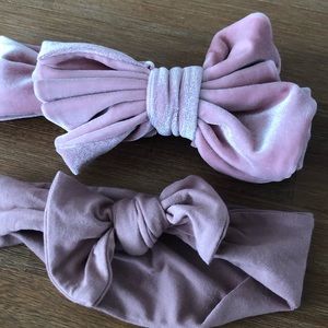 Baby girl bows wrap band pink